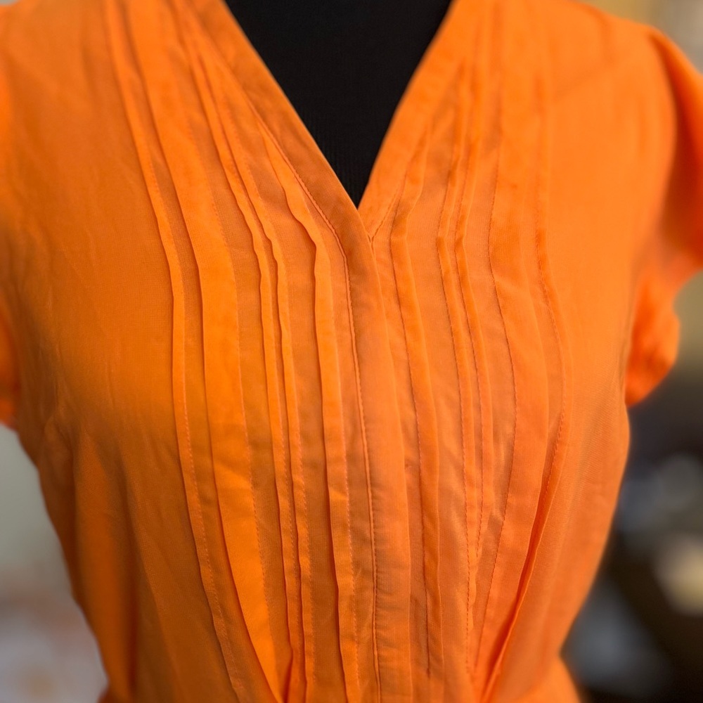 Bright Orange Ruffled Sundress - Picture 3 of 6